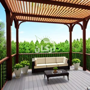 مظلات خشبية للبلكونات