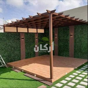 مظلات خشب للحدائق