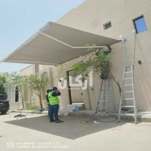 مظلات سيارات متحركة حديد