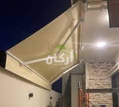 مظلات سيارات متحركة قماش شراع